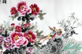 【已售】王宝钦六尺锦鸡牡丹图《国色天香》(询价)