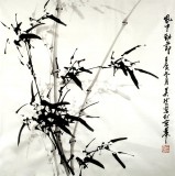 【已售】章昊然四尺斗方墨竹《风中劲节》