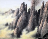 【已售】中国山水画家协会副主席程冰石六尺《黄山金辉》