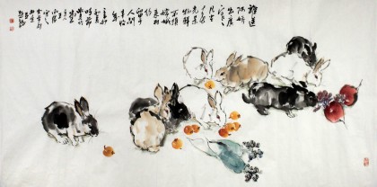 【已售】著名画家王向阳四尺国画《留于人间丰收年》(询价)