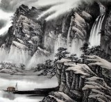 【已售】刘洋六尺大气山水《溪山流泉》