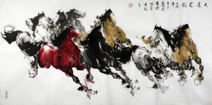 黄江四尺八骏图《大展宏图》