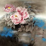 【已售】山东美协赵逸梅四尺斗方《春色富贵》