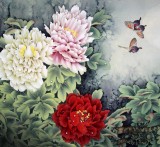 【已售】山东美协赵逸梅四尺《花开富贵》