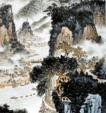 【已售】杜云祥四尺写意《山水环抱必有气》