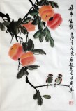 【已售】庾超然四尺三开作品《好事成双》