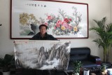 【已售】中国山水画家协会副主席程冰石四尺《黄山旭日》