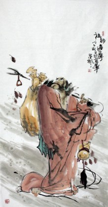 魏武双四尺国画《祖师达摩》（询价）