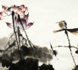 【已售】四川美协会员西蜀山人四尺斗方《荷雨带香》