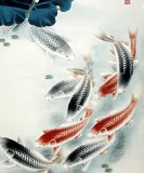 【已售】河南美协董书林风水九鱼图《莲花九如图》