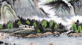 【已售】宁良成六尺精品聚宝盆山水《源远流长》