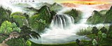 【已售】吴东小八尺聚宝盆大气山水《旭日祥云》