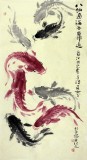 SK当代著名禅意画家周自豪三尺《八仙过海》(询价)