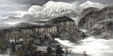 【已售】实力派山水画家周武元四尺《初秋晴雪》