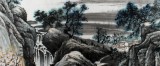 【已售】山水画家刘洋六尺《山泉人家》