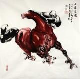 【已售】黄江四尺斗方骏马《大展宏图》