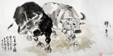 王向阳四尺国画风水牛《仁者无敌》 中国美术家协会会员