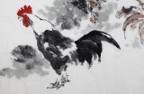 王向阳六尺精品国画雄鸡图《吉祥如意》 