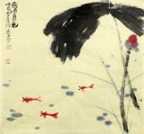 【已售】著名禅意画家周自豪三尺斗方作品《荷塘月色》(询价)