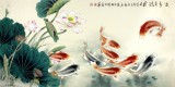 【已售】河南美协唐婉四尺风水鱼《连年有余》