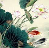 【已售】河南美协唐婉四尺风水鱼《连年有余》
