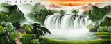【已售】广西美协吴东小六尺聚财山水画《江山多娇》