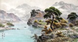 【已售】朝鲜一级艺术家 金吉温《河边》