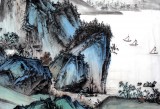【已售】实力派画家刘洋六尺国画山水《春到江淩》