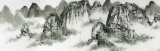 【已售】北京美协张春奇六尺对开国画山水《青峰竞秀》