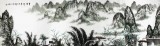 【已售】北京美协张春奇六尺对开国画山水《青峰竞秀》