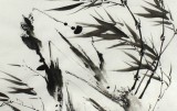 安徽美协何华贤四尺斗方《风中劲节》
