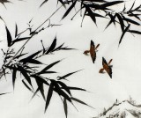 【已售】安徽美协雪叶四尺斗方《风雨长吟》