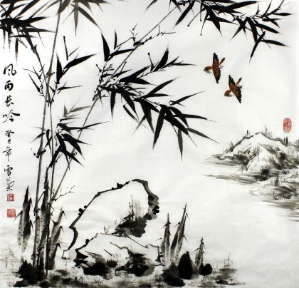 【已售】安徽美协雪叶四尺斗方《风雨长吟》