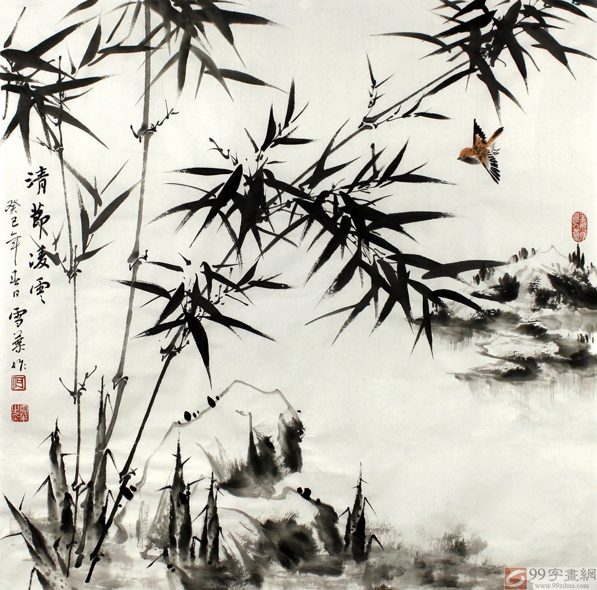 何华贤,笔名雪叶,1954年生于安徽阜阳, 中国美术家协会安徽分会会员,中国当代书画艺术研究会副会长, 中国书画家联谊会理事、中国书画院高级院士,安徽画院一级美术师。 作品发表于《国画家》、《中国书画报》、《中国文化报》、《文艺报》、《中国收藏杂志》、《当代著名书画家精品集》等多种刊物,作品竹韵、梅花魂被军事博物院永久收藏,作品颍淮人家被国家图书馆收藏。