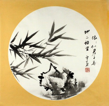 著名书画家何华贤三尺斗方《依依似君子》
