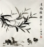 【已售】何华贤三尺斗方《清风雅韵》 颍淮书画名家