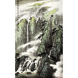 【已售】中国山水画家协会副主席程冰石作品《峡谷清音》（询价）