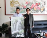 【已售】山水画家程冰石作品《飞瀑》