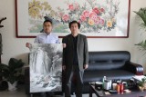 【已售】著名山水画家程冰石作品《飞流直下》