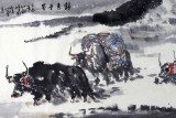 王向阳牦牛作品《银色世界》 当代著名画家（询价）