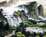 【已售】宁良成小八尺客厅风水画《源远流长》