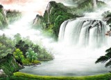 【已售】实力派画家吴东六尺风水画《源远流长》