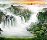 【已售】实力派画家吴东六尺聚宝盆山水画《福地安居图》