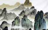 【已售】宁良成四尺山水画《青山飞瀑》