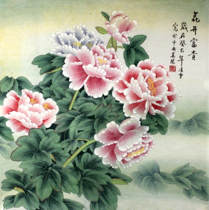 凌雪牡丹工笔国画- 牡丹画- 99字画网