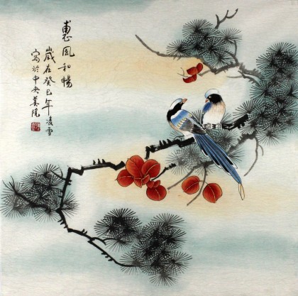 【已售】北京美协凌雪四尺斗方国画《惠风和畅》