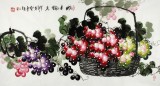 【已售】三尺餐厅国画葡萄《硕果飘香》