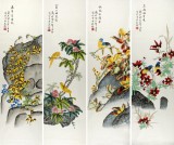 【已售】北京美协凌雪四尺条屏《春夏秋冬》