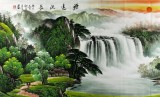 【已售】实力派画家吴东四尺聚宝盆山水画《源远流长》
