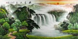 【已售】实力派画家吴东四尺聚宝盆山水画《源远流长》